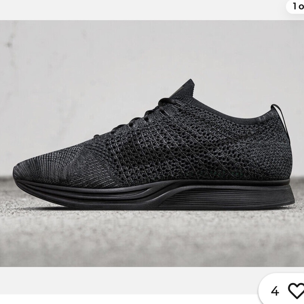 Nike Flyknit Racer Triple Black Anthracite